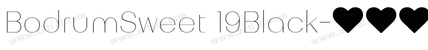 BodrumSweet 19Black字体转换